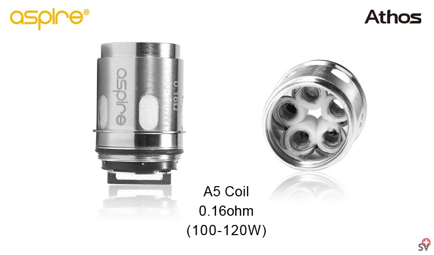 Aspire Speeder - Athos replacement Atomizer - A5 0.16 ohm (5 pcs) (Accessories)